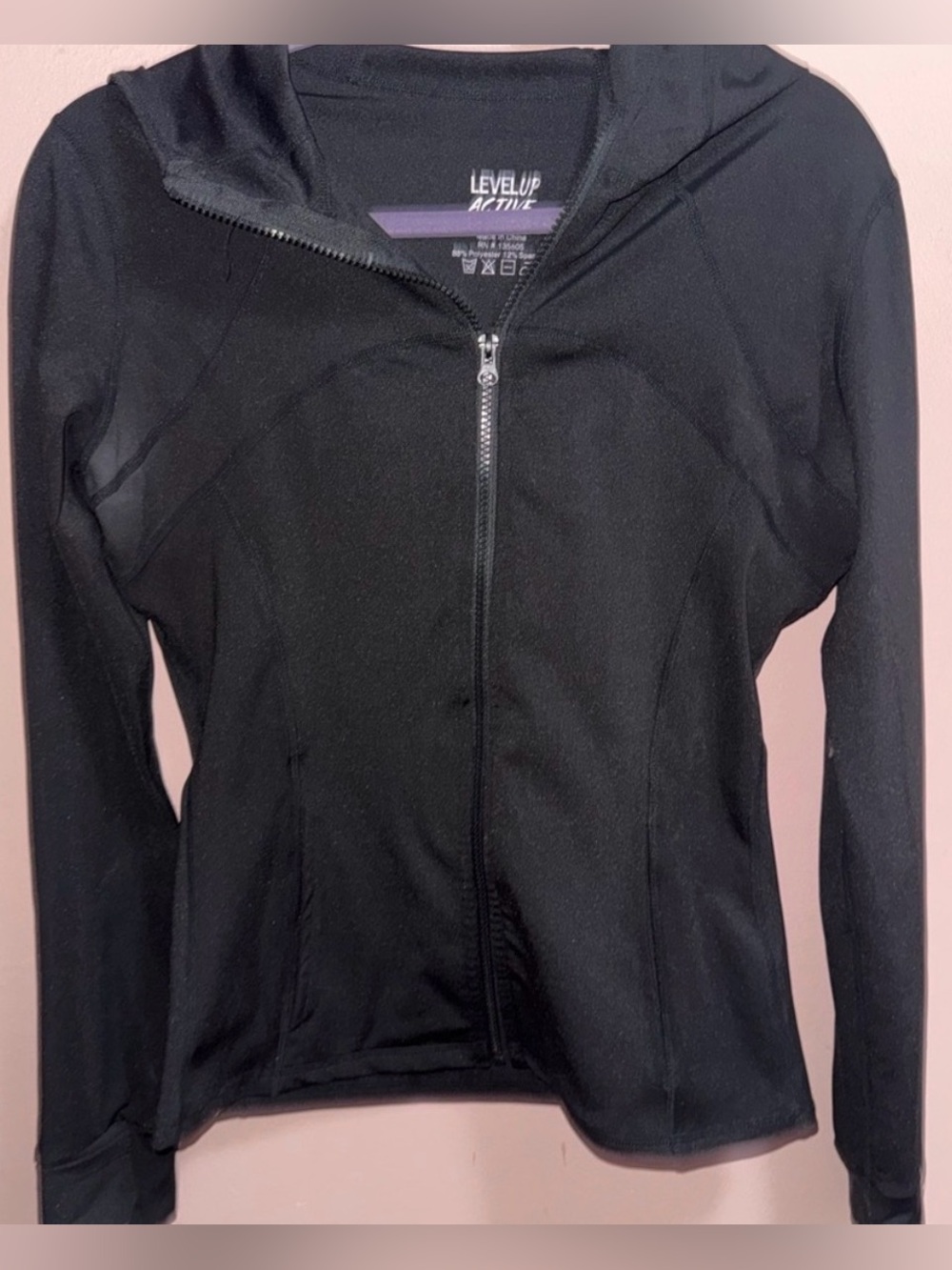 Level Up Active Women's Black Full-Zip Utility Jacket
